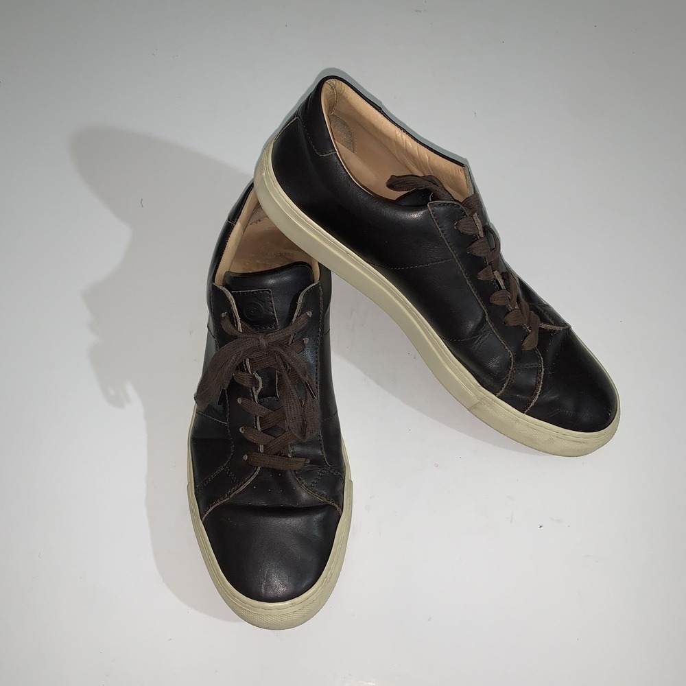 GREATS Shoes Mens Size 11 Brown Leather Lace Up Comfort Sneakers Made In Italy